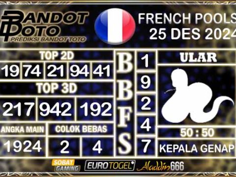 Prediksi Togel Prancis Pools 25 DESEMBER 2024