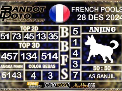 Prediksi Togel Prancis Pools 28 DESEMBER 2024