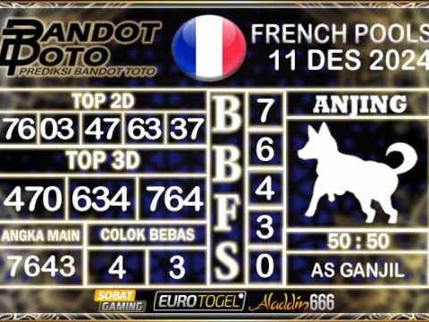 Prediksi Togel Prancis Pools 11 DESEMBER 2024