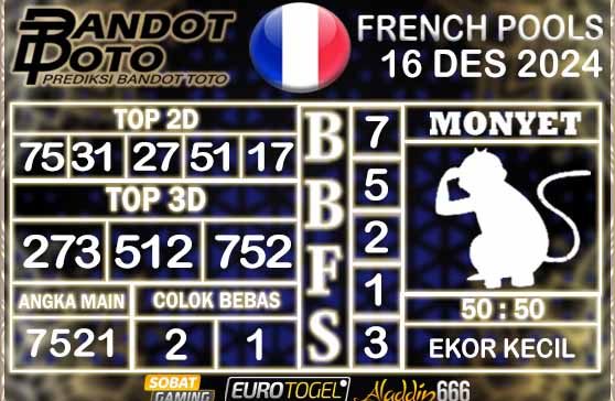 Prediksi Togel Prancis Pools 16 DESEMBER 2024