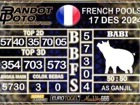 Prediksi Togel Prancis Pools 17 DESEMBER 2024