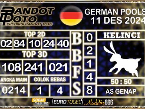 Prediksi Togel German Pools 11 DESEMBER 2024