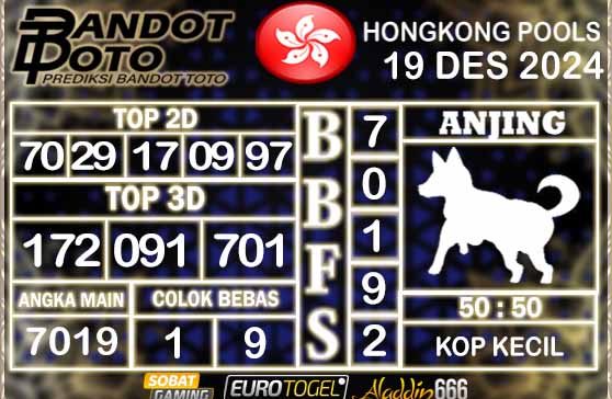 Prediksi Togel Hongkong Pools 19 DESEMBER 2024