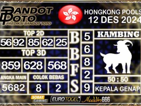 Prediksi Togel Hongkong Pools 12 DESEMBER 2024