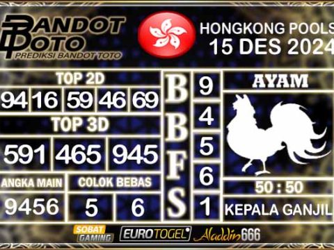 Prediksi Togel Hongkong Pools 15 DESEMBER 2024