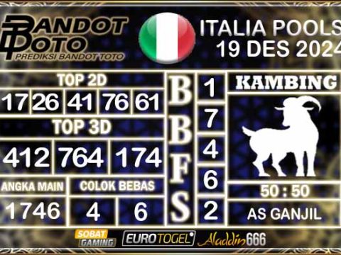 Prediksi Togel Italia Pools 19 DESEMBER 2024