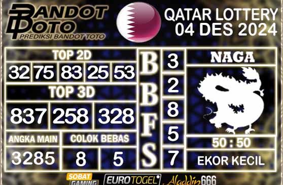 Prediksi Togel Qatar Lottery 04 DESEMBER 2024