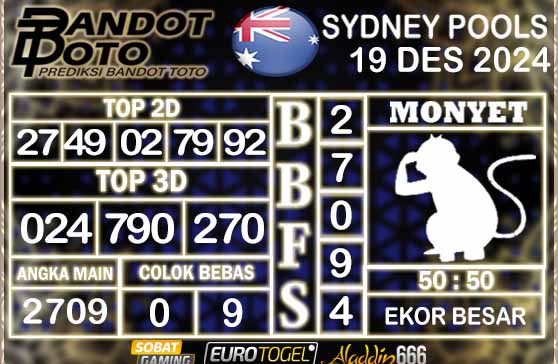 Prediksi Togel Sydney Pools 19 DESEMBER 2024