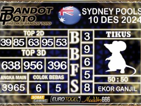 Prediksi Togel Sydney Pools 10 DESEMBER 2024