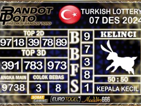 Prediksi Togel Turki Pools 07 DESEMBER 2024