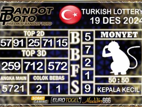 Prediksi Togel Turki Pools 19 DESEMBER 2024