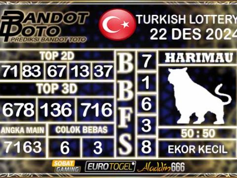 Prediksi Togel Turki Pools 22 DESEMBER 2024