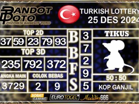 Prediksi Togel Turki Pools 25 DESEMBER 2024
