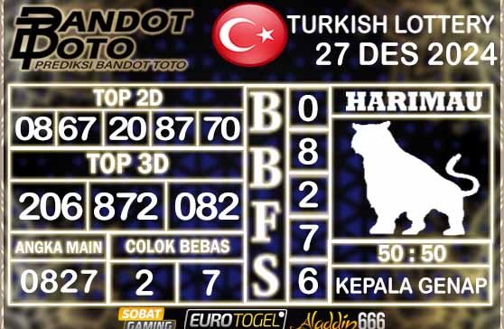 Prediksi Togel Turki Pools 27 DESEMBER 2024