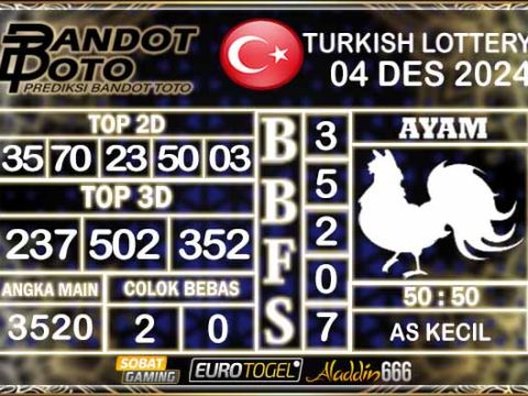 Prediksi Togel Turki Pools 04 DESEMBER 2024