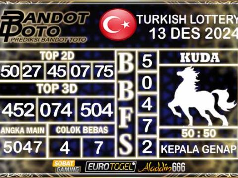 Prediksi Togel Turki Pools 13 DESEMBER 2024