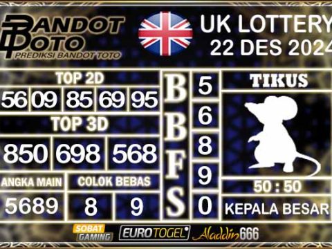 Prediksi Togel UK6D Lottery 22 DESEMBER 2024