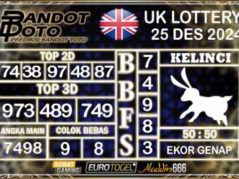 Prediksi Togel UK6D Lottery 25 DESEMBER 2024