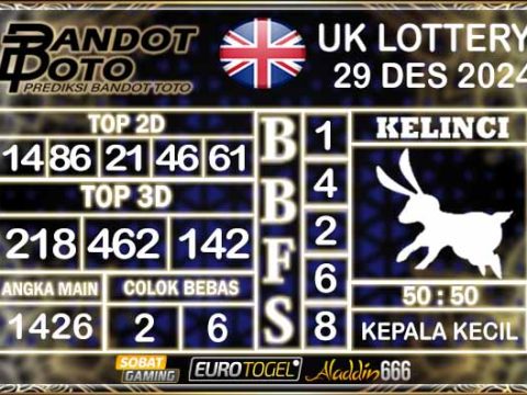 Prediksi Togel UK6D Lottery 29 DESEMBER 2024