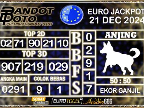 Prediksi Togel Euro Pools 21 DESEMBER 2024