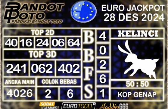 Prediksi Togel Euro Pools 28 DESEMBER 2024