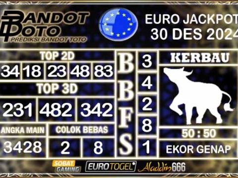 Prediksi Togel Euro Pools 30 DESEMBER 2024