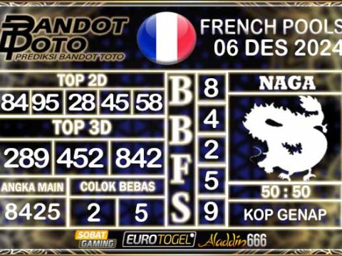 Prediksi Togel Prancis Pools 06 DESEMBER 2024