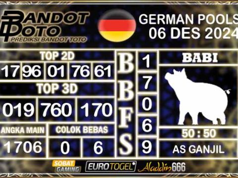 Prediksi Togel German Pools 06 DESEMBER 2024