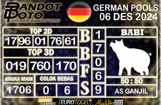 Prediksi Togel German Pools 06 DESEMBER 2024