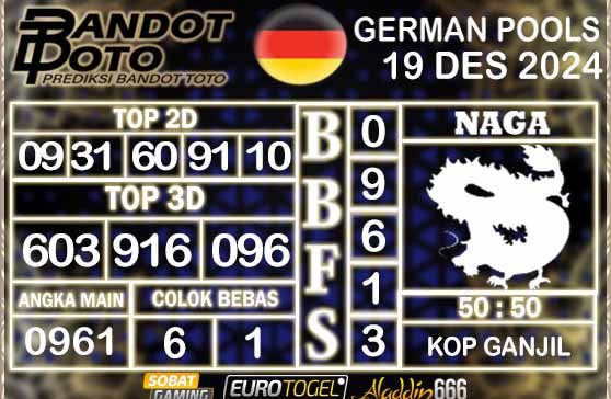 Prediksi Togel German Pools 19 DESEMBER 2024