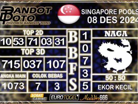 Prediksi Togel Singapore Pools 08 DESEMBER 2024