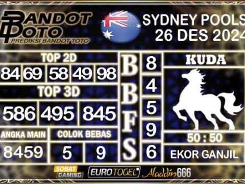 Prediksi Togel Sydney Pools 26 DESEMBER 2024