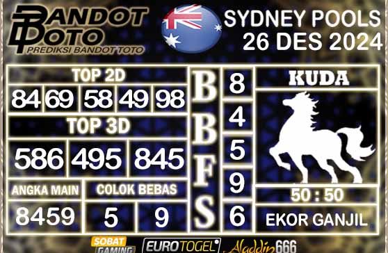 Prediksi Togel Sydney Pools 26 DESEMBER 2024