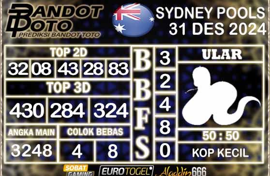 Prediksi Togel Sydney Pools 31 DESEMBER 2024