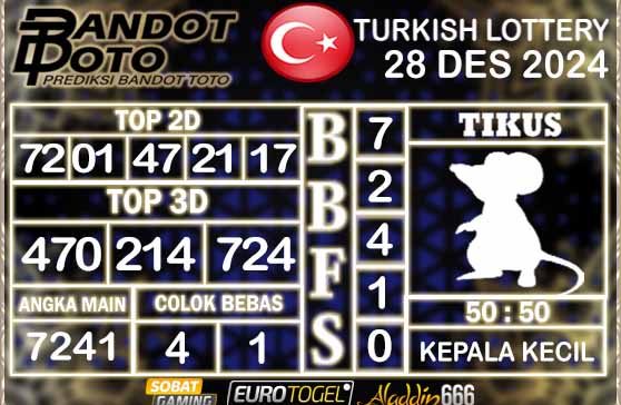 Prediksi Togel Turki Pools 28 DESEMBER 2024