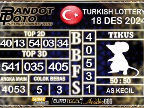 Prediksi Togel Turki Pools 18 DESEMBER 2024