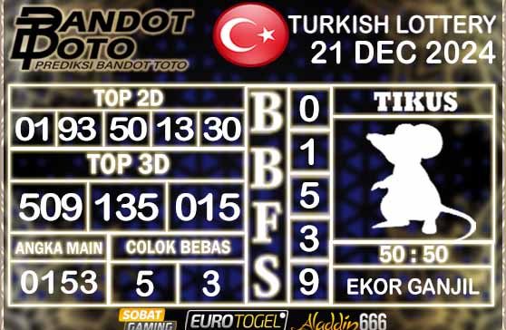 Prediksi Togel Turki Pools 21 DESEMBER 2024