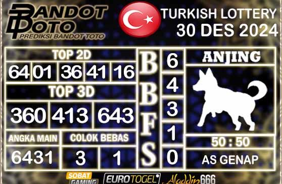 Prediksi Togel Turki Pools 30 DESEMBER 2024