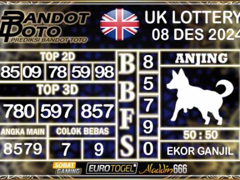 Prediksi Togel UK6D Lottery 08 DESEMBER 2024