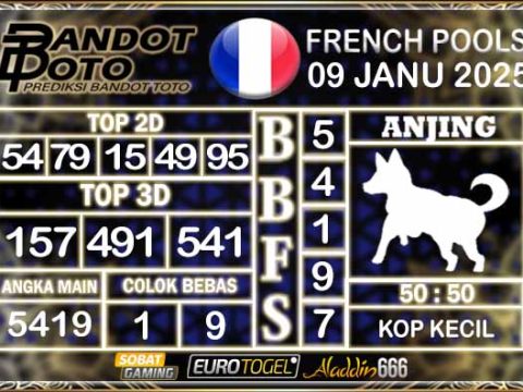 Prediksi Togel Prancis Pools 09 JANUARY 2025