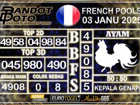 Prediksi Togel Prancis Pools 03 JANUARY 2025