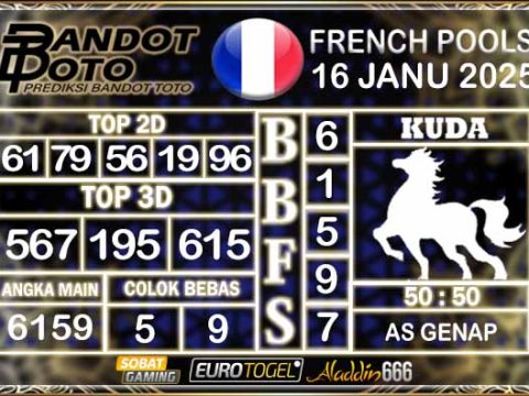 Prediksi Togel Prancis Pools 16 JANUARY 2025