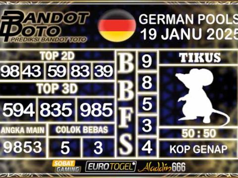 Prediksi Togel German Pools 19 JANUARY 2025