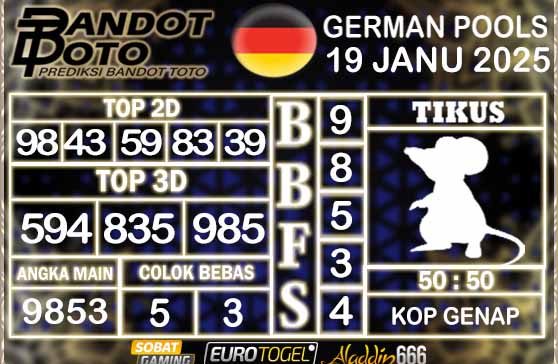 Prediksi Togel German Pools 19 JANUARY 2025