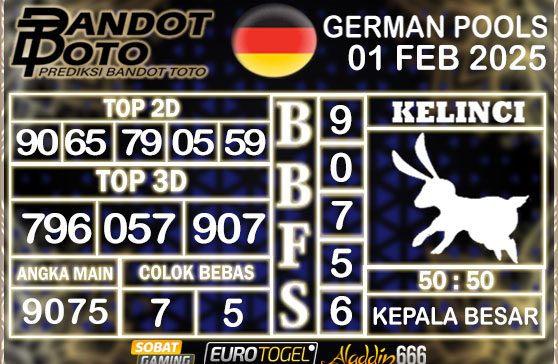 Prediksi Togel German Pools 02 FEBRUARY 2025
