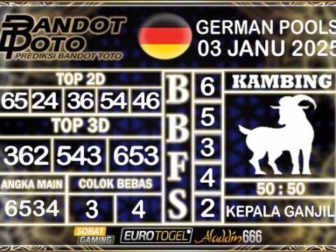 Prediksi Togel German Pools 03 JANUARY 2025