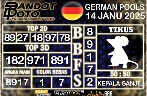 Prediksi Togel German Pools 14 JANUARY 2025