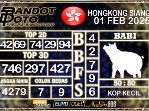 Prediksi Togel HK Siang 01 FEBRUARY 2025