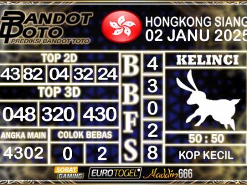 Prediksi Togel HK Siang 02 JANUARY 2025