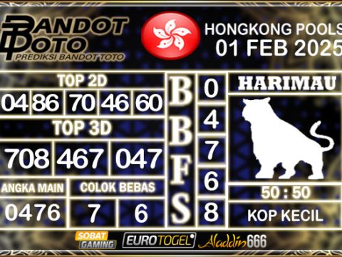 Prediksi Togel Hongkong Pools 01 FEBRUARY 2025